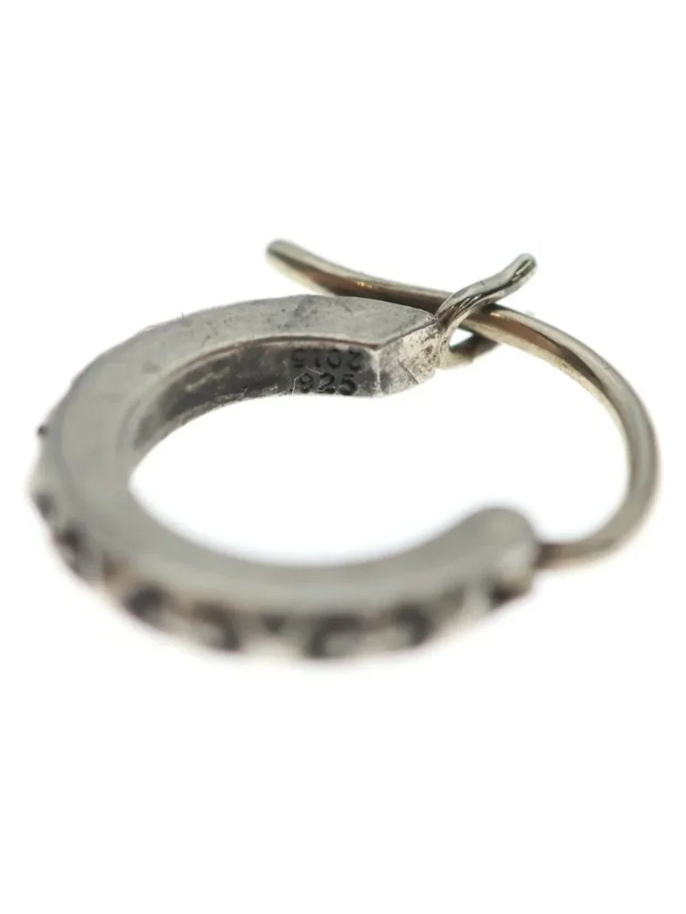 Chrome Hearts Tiny Tfp Hoop True Punk Earrings Silver